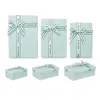 Set of decorative boxes Green Cardboard Lasso 3 Pieces