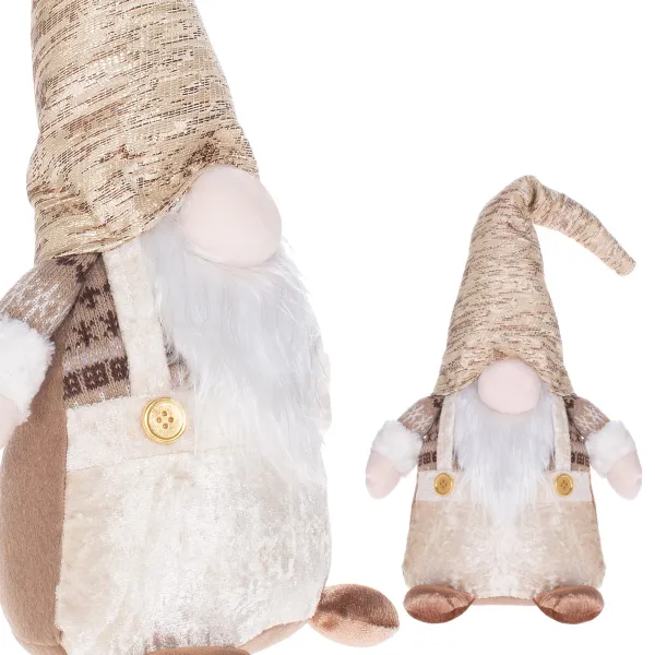 Santa Claus 35cm Christmas decoration, Christmas dwarf, golden gnome