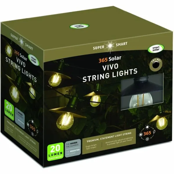LED žibintų vainikas Super Smart Vivo 365 Saulės energijos 20 Lm