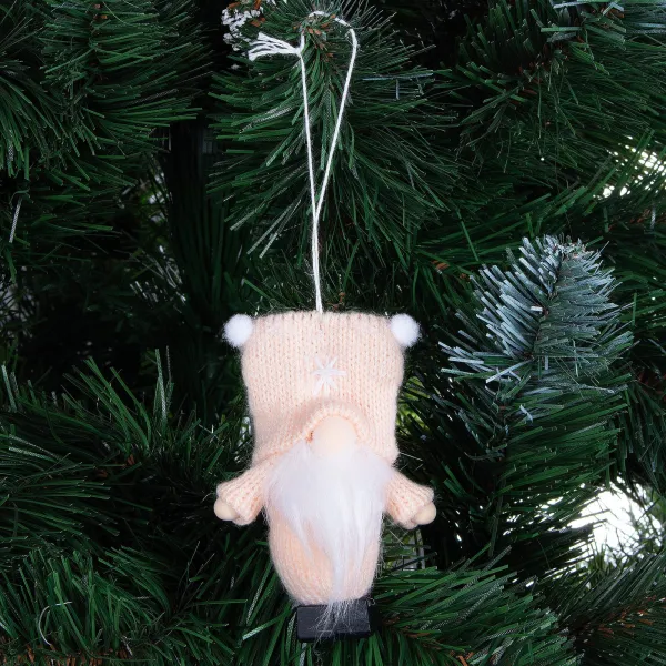 Christmas decoration, gnome, 8cm, cream