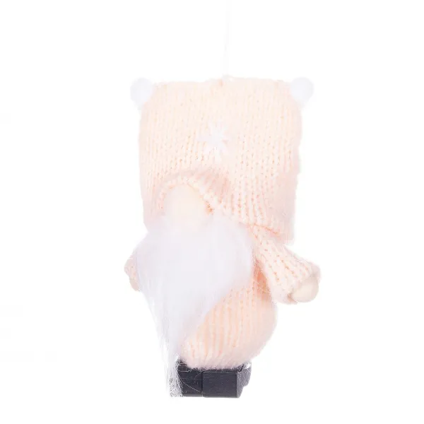Christmas decoration, gnome, 8cm, cream
