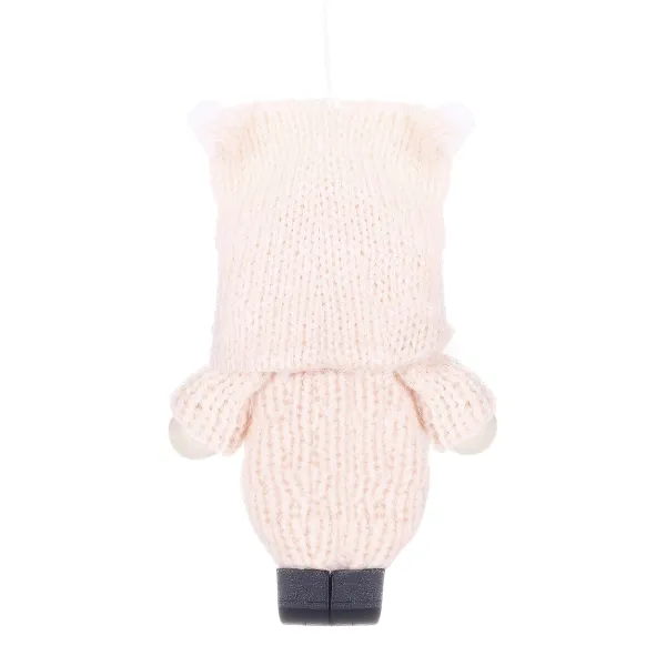 Joulukoriste, tonttu, 8 cm, kermanvärinen