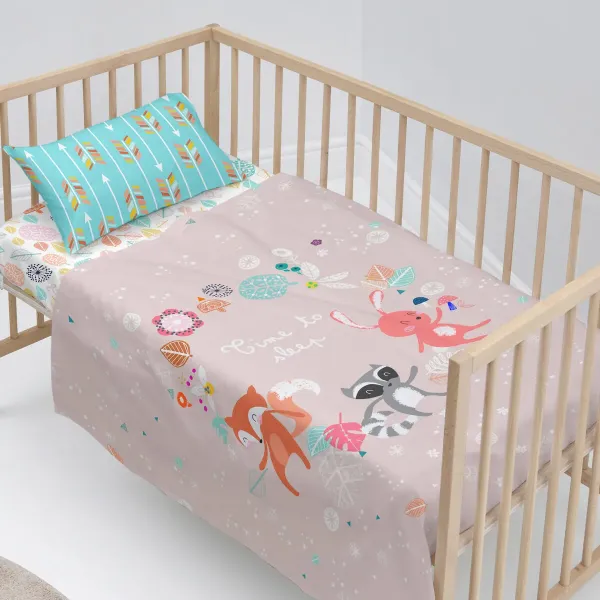 Bedding set HappyFriday Moshi Moshi Fantasy Multicolour Baby Crib 2 Pieces