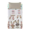 Bedding set HappyFriday Moshi Moshi Rabbit family Multicolour Baby Crib 2 Pieces