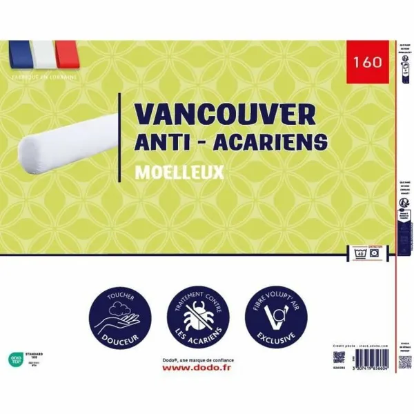 Padi DODO Vancouver Valge 160 cm Tolmukautse