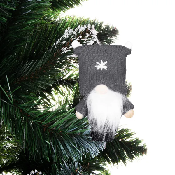 8cm Christmas decoration, Christmas dwarf, gray gnome