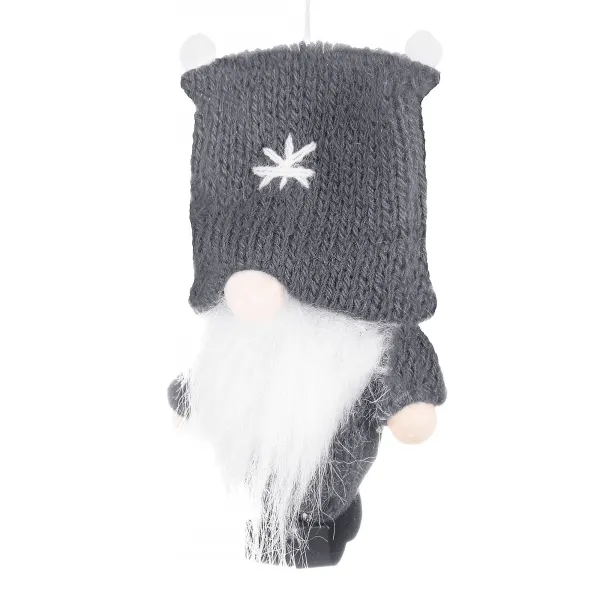 8cm Christmas decoration, Christmas dwarf, gray gnome