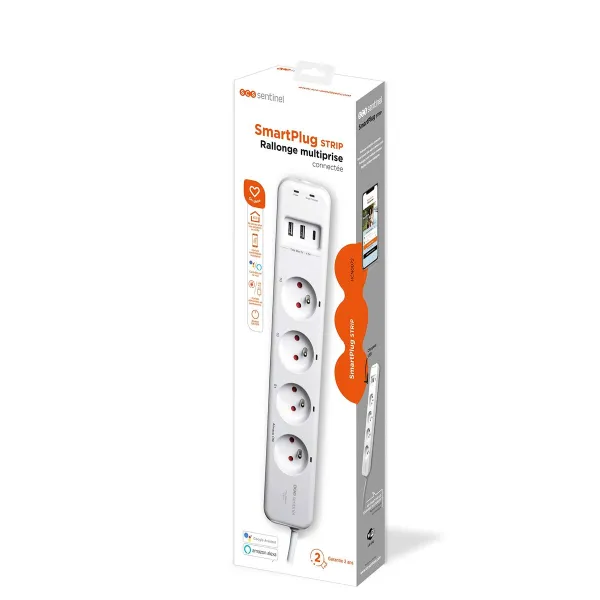 4-kontaktligzdu korpuss bez strāvas slēdža SCS SENTINEL SmartPlug 240 V