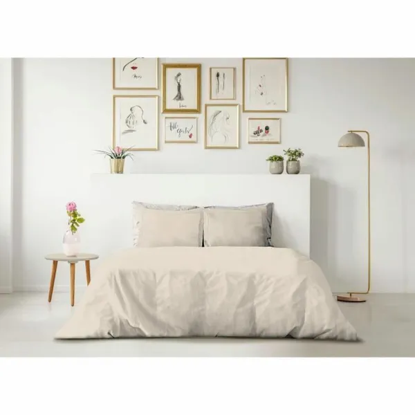 Antklodės užvalkalų rinkinys Lovely Home Rusvai gelsva Kreminė 220 x 240 cm