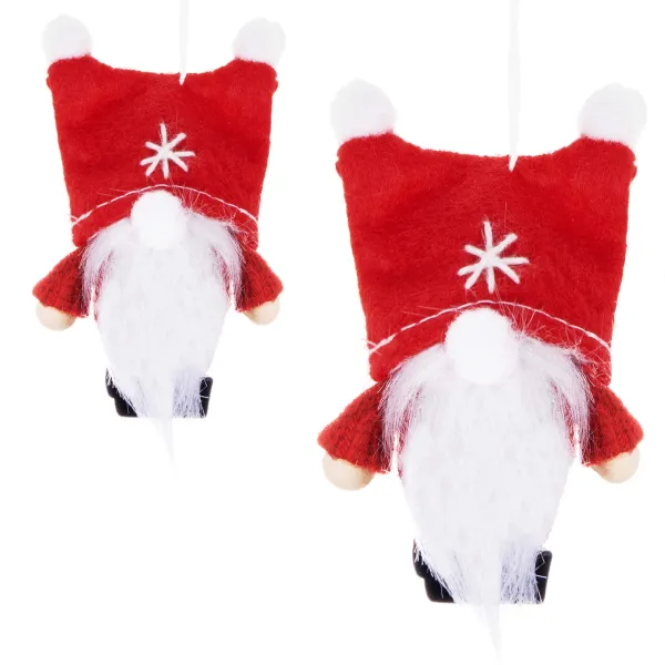 Christmas ornament Springos CA0626 – red gnome, 8 cm