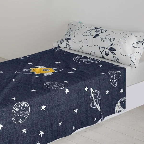 Bedding set HappyFriday Mr Fox Starspace Multicolour Single 2 Pieces