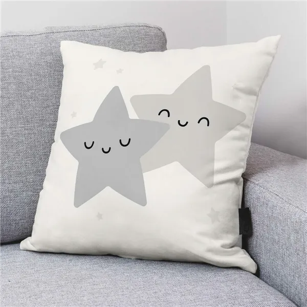 Cushion cover Kids&Cotton Nadir A Grey 50 x 50 cm