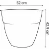 Stiklainis EDA Pilka Ø 52 cm Tamsiai pilka Plastmasinis Apskritas Šiuolaikiškas
