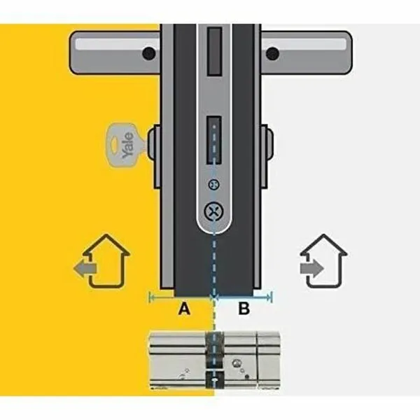 Turvasylinteri Yale 40 x 50 mm Messinki