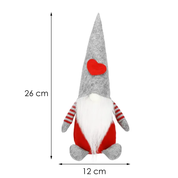 Jõulupäkapikk 26cm, jõuluehe, jõulupäkapikk, hall päkapikk