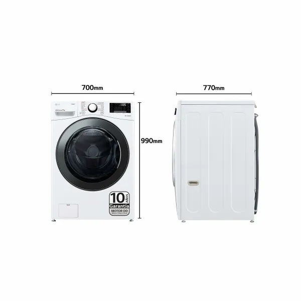 Mazgāšanas mašīna LG F1P1CY2W     70 1100 rpm 17 kg 70 cm E