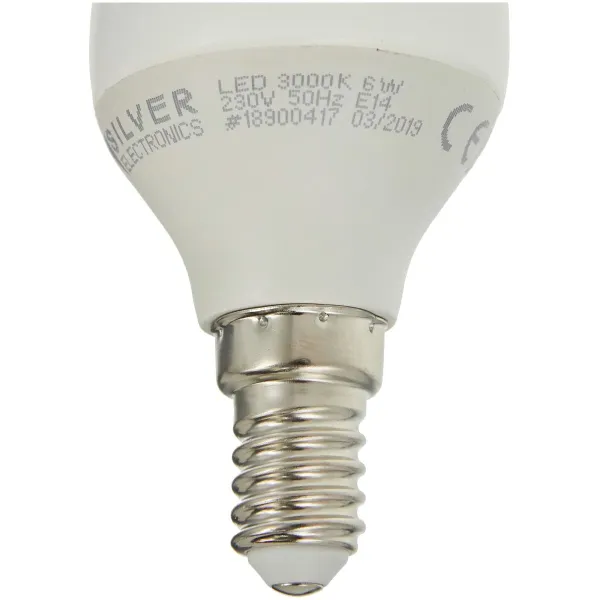 Светодиодная лампочка Silver Electronics ESFERICA PEQUE Белый 6 W E14 960 lm (3000 K)