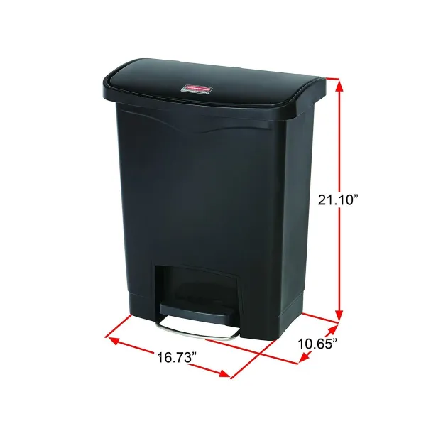 Мусорное ведро Rubbermaid TAPA BASCULANTE Белый Чёрный Пластик 25 L