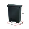 Мусорное ведро Rubbermaid TAPA BASCULANTE Белый Чёрный Пластик 25 L