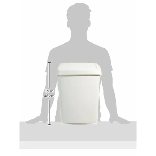 Roskakori Rubbermaid TAPA BASCULANTE Valkoinen Musta Muovinen 25 L