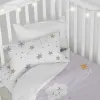 Duvet cover set HappyFriday Moshi Moshi Moons Multicolour Baby Crib 2 Pieces