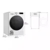 Washing machine LG F4WR6013AGW 60 cm 1400 rpm 13 kg Steam