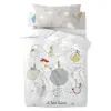 Duvet cover set HappyFriday Le Petit Prince Voyageur Multicolour Baby Crib 2 Pieces