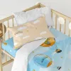 Duvet cover set HappyFriday Le Petit Prince Montgolfiere Multicolour Baby Crib 2 Pieces