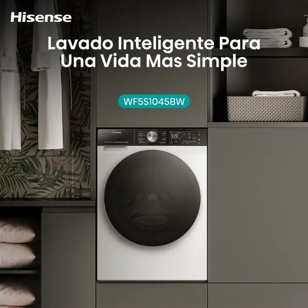 Стиральная машина Hisense WF5S1045BW 59,5 cm 1400 rpm 10,5 kg