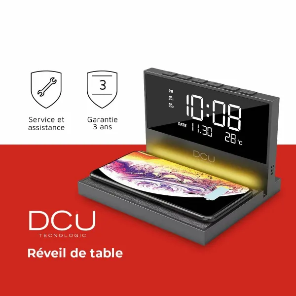 Часы-будильник DCU 37300830 Чёрный