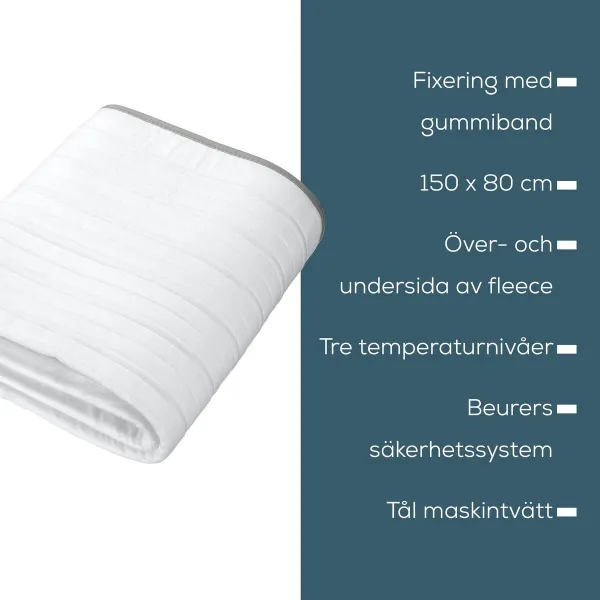 Elektrinė kaldra Beurer TS17 150 x 80 cm Balta Pilka 100 % poliesteris 65 W