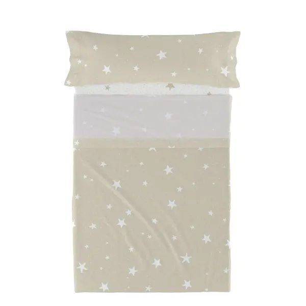 Bedding set HappyFriday Basic Kids Little star Beige Single 2 Pieces