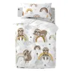 Duvet cover set HappyFriday Moshi Moshi Sleepy Sloth Multicolour Baby Crib 2 Pieces