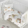 Duvet cover set HappyFriday Moshi Moshi Sleepy Sloth Multicolour Baby Crib 2 Pieces