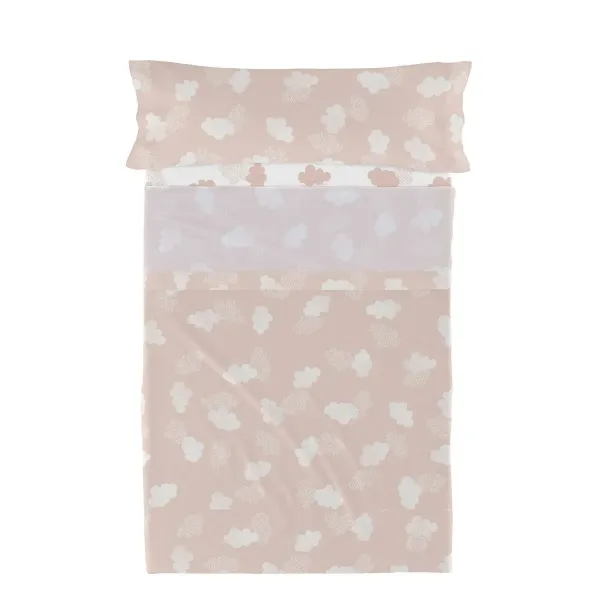 Bedding set HappyFriday Basic Kids Clouds Pink Single 2 Pieces