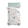 Duvet cover set HappyFriday Moshi Moshi Best Buddies Multicolour Single 2 Pieces