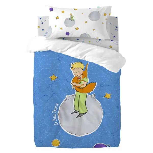 Duvet cover set HappyFriday Le Petit Prince Accolade Multicolour Baby Crib 2 Pieces