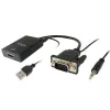 VGA uz HDMI Adapteris ar Audio Equip 119038 Melns 20 cm