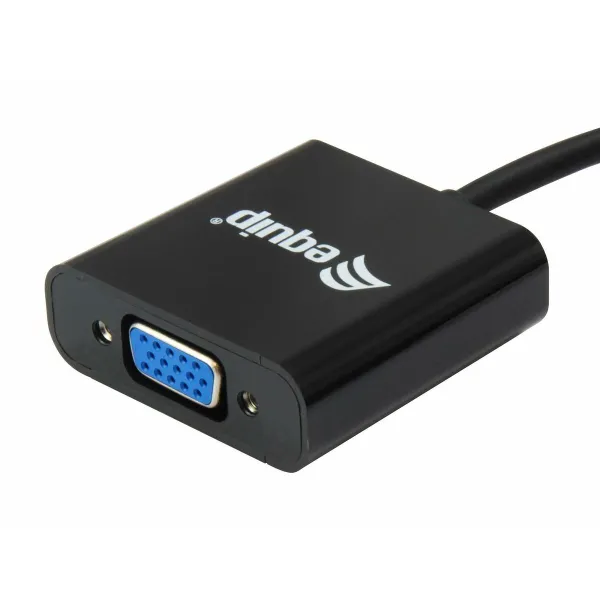 DisplayPort – VGA adapteris Equip 133435 Juoda 15 cm