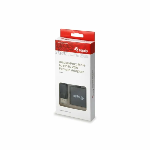 DisplayPort – VGA adapteris Equip 133435 Juoda 15 cm