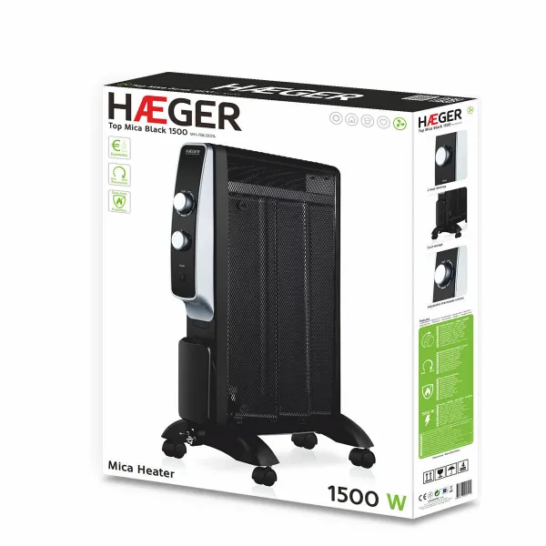 Lämmitin Haeger MH-15B.007A 1500 W Musta