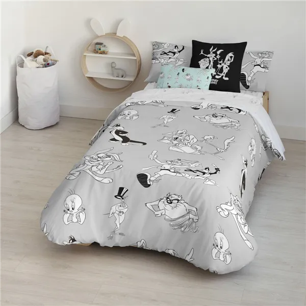 Nordic cover Looney Tunes Looney BN White black 175 Threads 260 x 240 cm