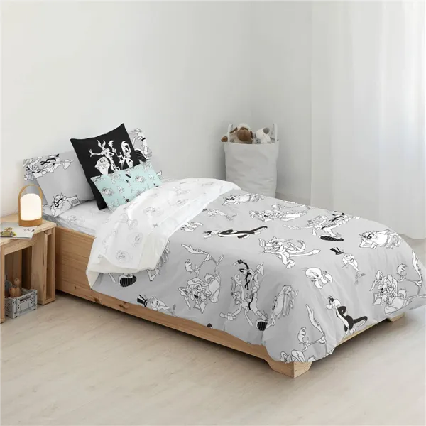 Nordic cover Looney Tunes Looney BN White black 175 Threads 260 x 240 cm