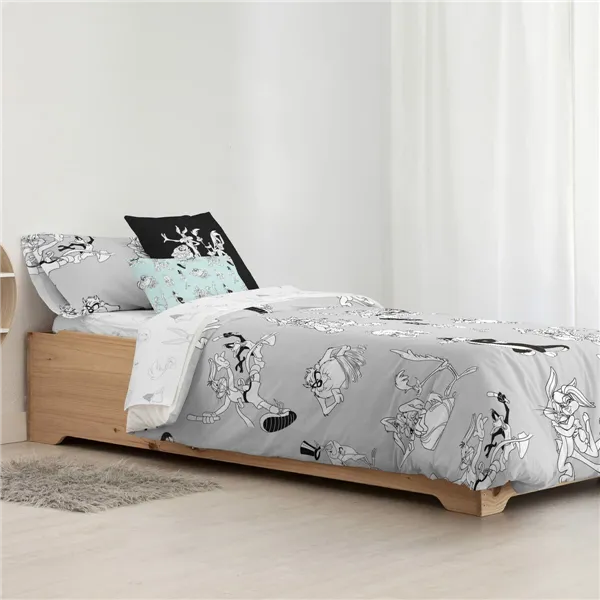 Nordic cover Looney Tunes Looney BN White black 175 Threads 260 x 240 cm