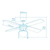 Tulega Laeventilaator EDM 33800 Caribe Valge 50 W