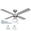 Потолочный вентилятор со светом EDM 33801 Caribe Серебристый 50 W