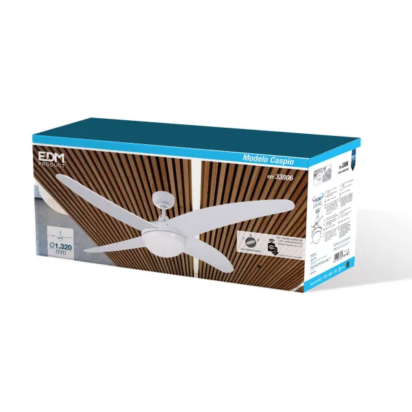 Tulega Laeventilaator EDM 33806 Caspio Valge 60 W