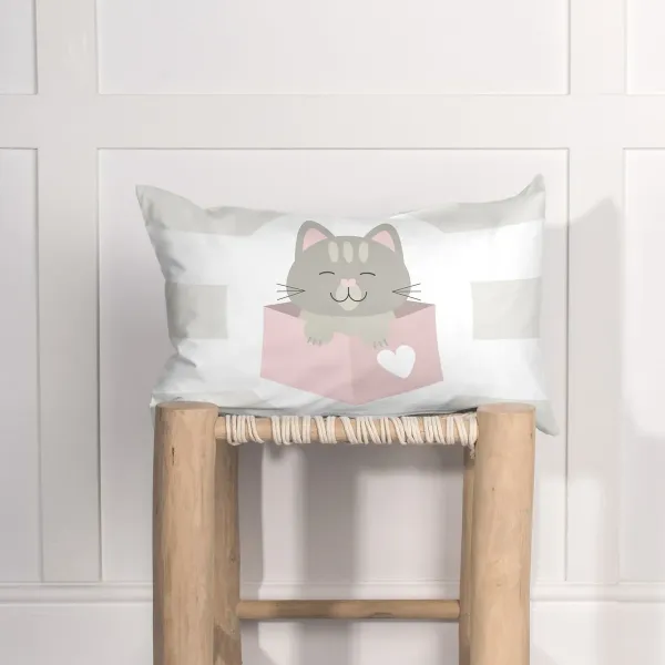 Cushion cover HappyFriday Kitty Multicolour 50 x 30 cm