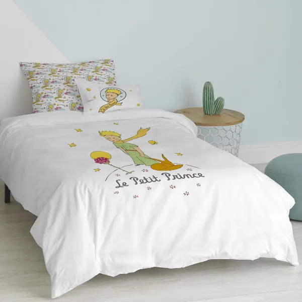 Duvet cover set HappyFriday Le Petit Prince Ses Amis Multicolour Single 2 Pieces