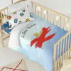 Duvet cover set HappyFriday Le Petit Prince Son Avion Multicolour Baby Crib 2 Pieces